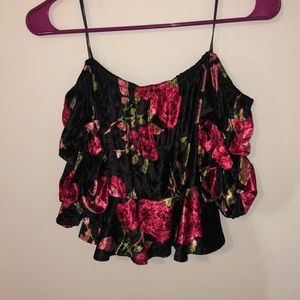 Off the shoulder crop top